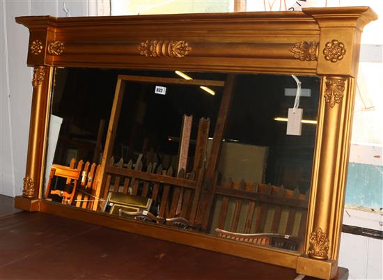 Regency style gilt-framed overmantel mirror